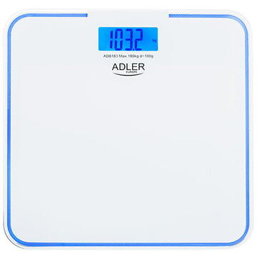 Cantar Adler Bathroom scale - 180kg - w/ blue backlight of the edges