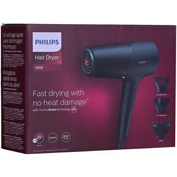 Uscator de par Philips 5000 series BHD512/20 hair dryer 2300 W Blue