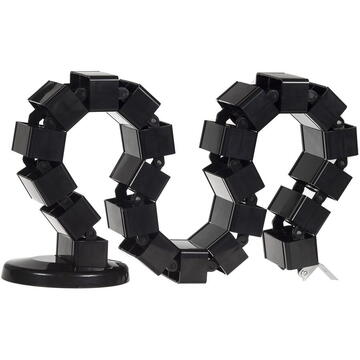 Organizator / capac pentru cablu Maclean, MC-727 B pentru birou, lungime reglabila, negru,