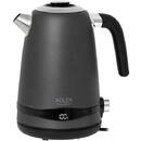 SS satin grey kettle 1,7L with LCD display & temperature regulation