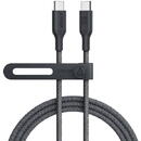 Anker Cablu alimentare si date Anker, USB Type-C (T) la USB Type-C (T), 1.8m 140W, invelis nylon bio, negru, "A80F6H11" (timbru verde 0.03 lei) - 0194644126629