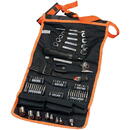 Black  Decker BLACK+DECKER Mechanic Set with Roll Bag 76 Piece Tool Set (Black/Orange)