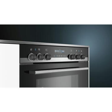 Cuptor Siemens PQ561DB00 iQ500, stove set (stainless steel / black, Home Connect)