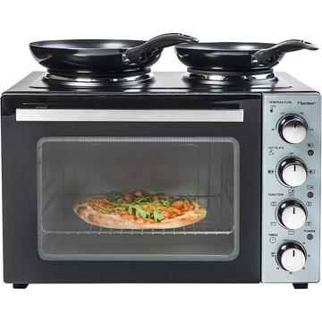 Cuptor Bestron grill oven AOV31CP 31L 1500W with double hotplate