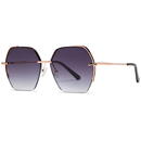 Ochelari Supradimensionati Femei - Techsuit Sunglasses (8561) - Rose Gold / Gradient Gray