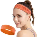 Hurtel Elastic fabric headband for running fitness orange