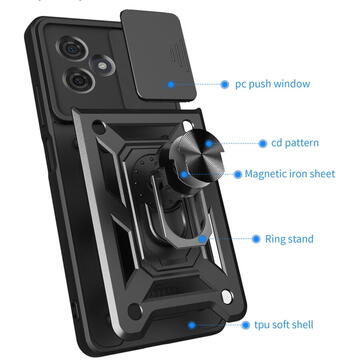 Husa Husa pentru Motorola Moto G54 Power Edition / G64 - Techsuit CamShield Series - Black
