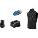 Bosch Powertools Bosch Heat+Jacket GHV 12+18V kit size L, work clothing (black, incl. charger GAL 12V-20 Professional, 1x battery GBA 12V 2.0Ah)