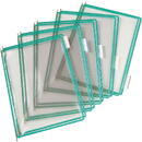 Buzunare prezentare pentru display, A4, (10 buc/set), rama metalica, DJOIS - verde