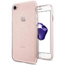 SPIGEN Huse pentru iPhone 7 - Spigen Liquid Crystal Glitter - Rose Quartz