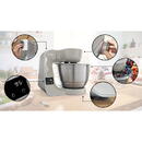 Bosch MUM5XL72 food processor (grey/silver, 1,000 watts, integrated scales, series 4)