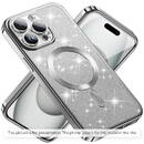 Techsuit Husa pentru iPhone 12 Pro - Techsuit Luxury Glitter MagSafe - Silver