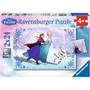 Ravensburger Puzzle Ravensburger 2 in 1 Disney Frozen - Surori pentru totdeauna, 2x24 piese