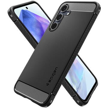 Husa Husa pentru Samsung Galaxy A55 5G, Spigen, Rugged Armor, Neagra ACS07500