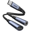 JOYROOM Adaptor audio 2-în-1 Joyroom SY-C02 USB-C la 3,5 mm și USB-C (negru)