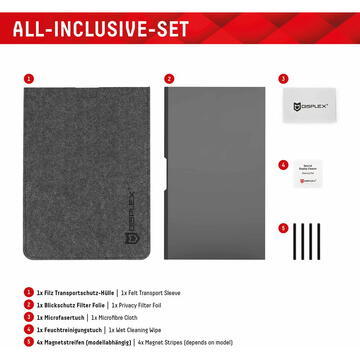 Folie pentru MacBook Pro 16" (2021 / 2022 / 2023) - Displex Laptop Privacy Safe - Black