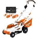 Ruris RXI3744e Power Alfa UP, latime lucru 37 cm, 25-75 mm, cos 35 litri, 2 x Li-Ion 20V, 4Ah, incarcator dublu