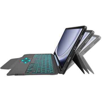 Husa cu Tastatura pentru Samsung Galaxy Tab A9 Plus - Techsuit KeyTab Pro - Black