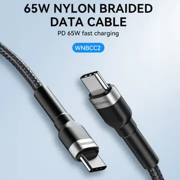 Wozinsky WNBCC2 USB Type-C / USB Type-C PD 65W 2 m Negru