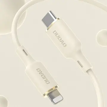 Husa Dudao L7SF 2in1 cable USB-C - USB-C / Lightning 100W 1.2m - beige