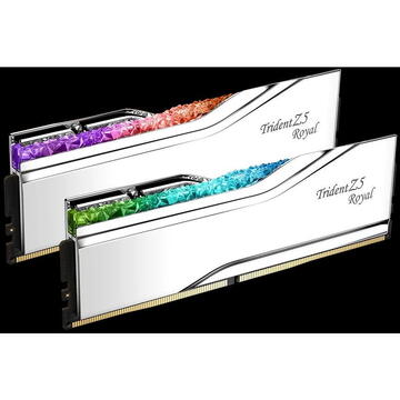 Memorie G.Skill Trident Z5 Royal RGB, 32GB (2x16GB), 6400MHz, CL32, iluminare multicolor, 1.4V