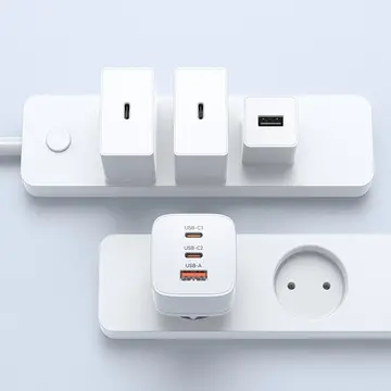 Incarcator de retea Wozinsky CGWCW 65W USB-A / 2 x USB-C GaN wall charger - white