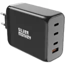 SSMA153 3x USB Type-C,USB GaN 200W Negru