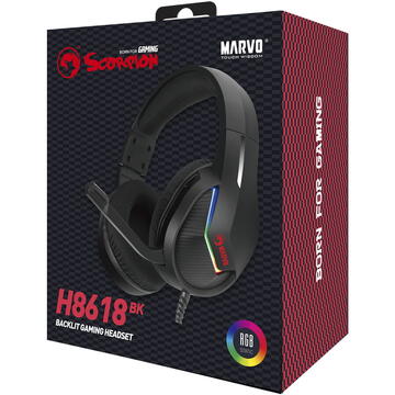 Casti Casti Marvo H8618 Black