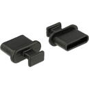 Delock USB tip C negru 10 buc (S) Capac de siguranță pentru capace de siguranță pentru prize – pentru mufe (USB tip C, negru, polietilenă (PE), 9,8 mm, 10,5 mm, 4 mm)