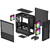 Carcasa CARCASA DeepCool "CH360", Mini Tower, ATX, fara sursa, 3xfan, USB 3.2 gen 1 x 1, USB 2.0 x 2, audio, PSU shroud, 4 sloturi expansiune, iluminare ARGB, negru, "R-CH360-BKAPE3-G-1" (timbru verde 0.24lei)
