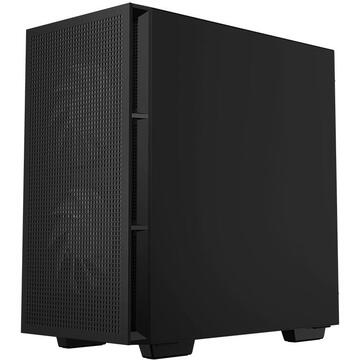 Carcasa CARCASA DeepCool "CH360", Mini Tower, ATX, fara sursa, 3xfan, USB 3.2 gen 1 x 1, USB 2.0 x 2, audio, PSU shroud, 4 sloturi expansiune, iluminare ARGB, negru, "R-CH360-BKAPE3-G-1" (timbru verde 0.24lei)