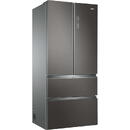 Frigider side by side HB18FGSAAA, 539 l, Total No Frost, Motor Inverter, Sistem Antibacterian, Control umiditate, Fresher Sensors, Argintiu