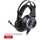 Casti over-ear gaming HS25, 50mm, Negru