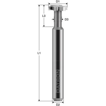 Datron DG2 Freza T-Slot, 4 caneluri, Datron 0068424D, 6.0x2.8x6.0mm