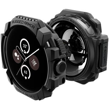Husa Spigen Rugged Armor, matte black - Google Pixel Watch 3/2/1 (41mm)