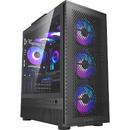 PCCOOLER CARCASA PCCOOLER, Tower, ATX, fara sursa, sticla securizata, 3 ventilatoare incluse, iluminare ARGB, negru, USB 3.2 gen 1 x 1, USB 2.0 x 2, mic, audio, "ME200 MESH BK"