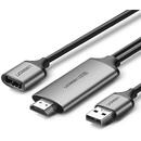UGREEN Cablu video Ugreen Adaptor USB la HDMI 1,5 m gri (CM151 50291)
