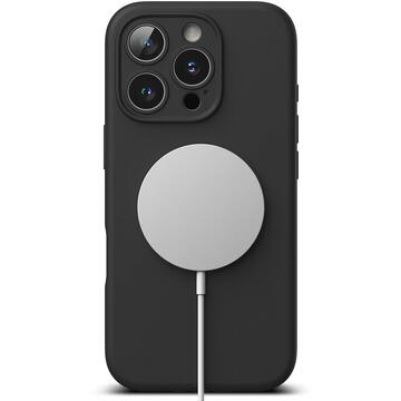 Husa Husa pentru iPhone 16 Pro Max - Ringke Silicone Magnetic MagSafe - Black