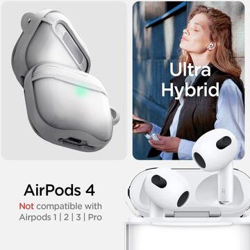 Husa pentru AirPods 4 - Spigen Ultra Hybrid - White