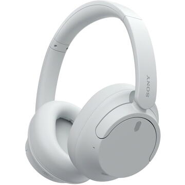 Sony WH-CH720N, 35 ore, Noise Cancelling, Bluetooth, Alb