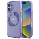 Husa pentru iPhone 16 - IML Flowers Wreath MagSafe (GUHMP16SHFWFCU) - Purple