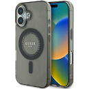 Husa pentru iPhone 16 - Guess IML Rhinestones MagSafe (GUHMP16SPFTDTEK) - Black