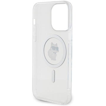 Husa Husa pentru iPhone 14 Pro Max - Karl Lagerfeld IML MagSafe (KLHMP14XHFCCNOT) - Transparent Choupette
