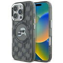 Husa pentru iPhone 16 Pro Max - Karl Lagerfeld IML MagSafe (KLHMP16XHMCKMHK) - Monogram Karl&Choupette Head