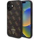 Husa pentru iPhone 16 Plus - Guess Hardcase 4G Triangle Metal Logo (GUHCP16MPG4GPK) - Black