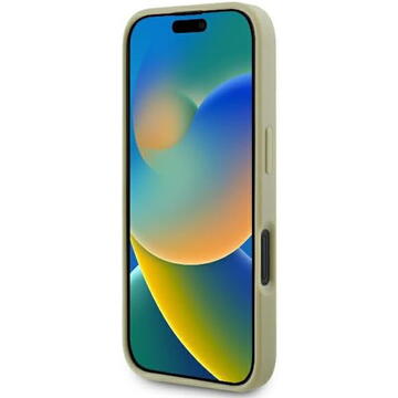 Husa Husa pentru iPhone 16 Pro - Guess Glitter Fixed Big 4G (GUHCP16LHG4SGD) - Gold