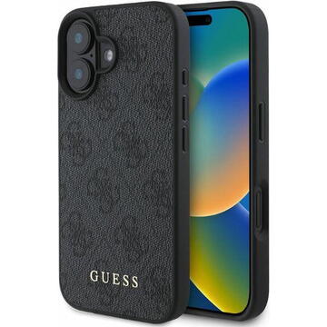 Husa Guess Husa pentru iPhone 16 - Hardcase 4G Classic (GUHCP16SG4GFGR) - Black