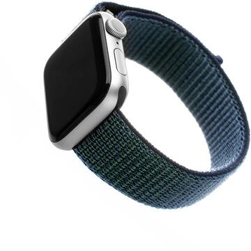 Curea pentru Apple Watch 1/2/3/4/5/6/7/8/9/10/SE/SE 2/Ultra/Ultra 2 (42/44/45/46/49mm) - Fixed Nylon Strap - Dark Blue