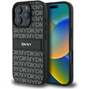 iPhone 16 Pro - DKNY Leather Hardcase Texture Pattern Tonal Stripe (DKHCP16LPRTHSLK) - Black