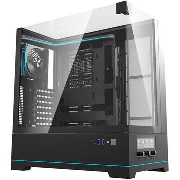 Carcasa Darkflash DY450 PRO Middle Tower Fara sursa ATX, Micro ATX, ITX Negru